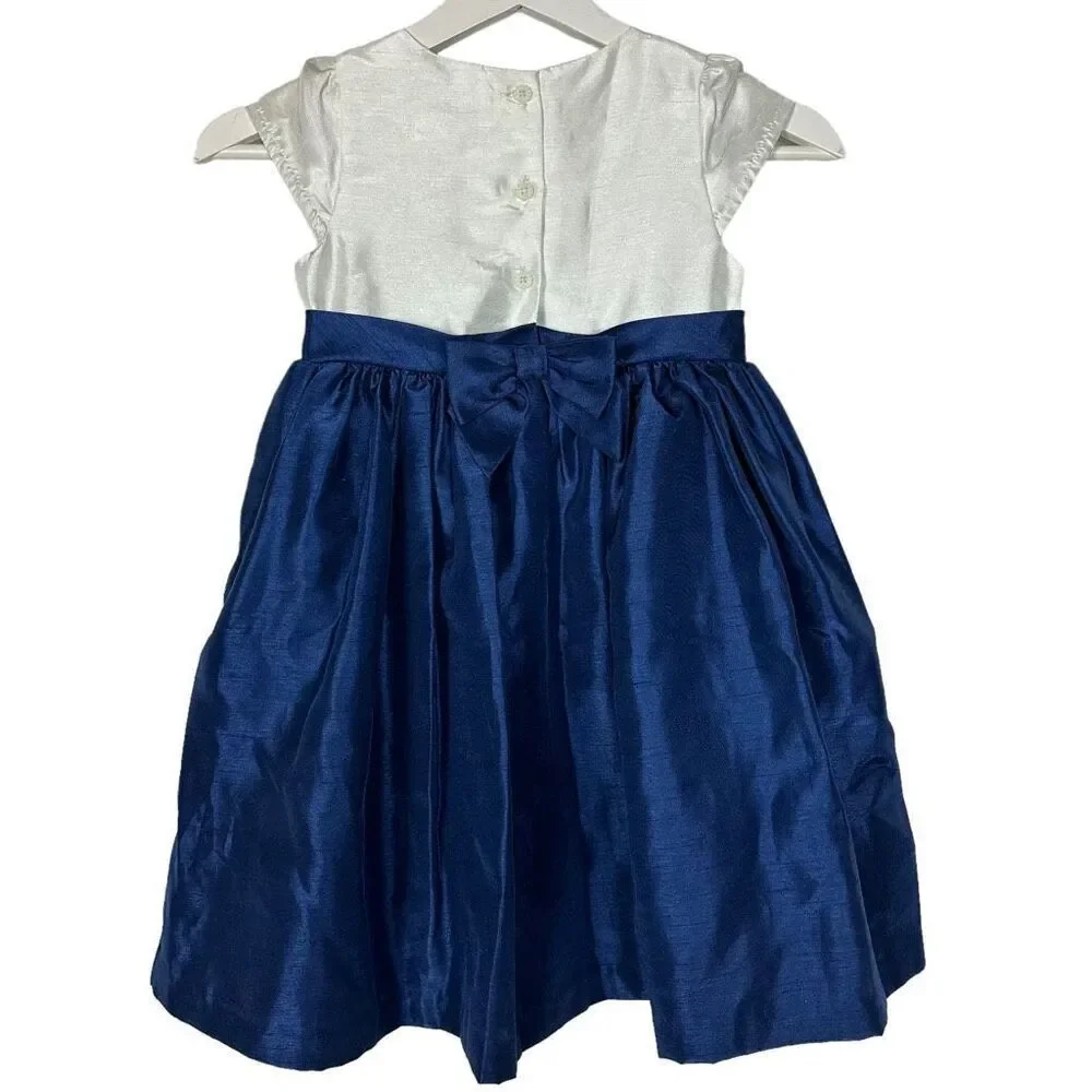 Gymboree Blue Ivory Occasion Dress 5T Holiday Pageant Wedding Formal